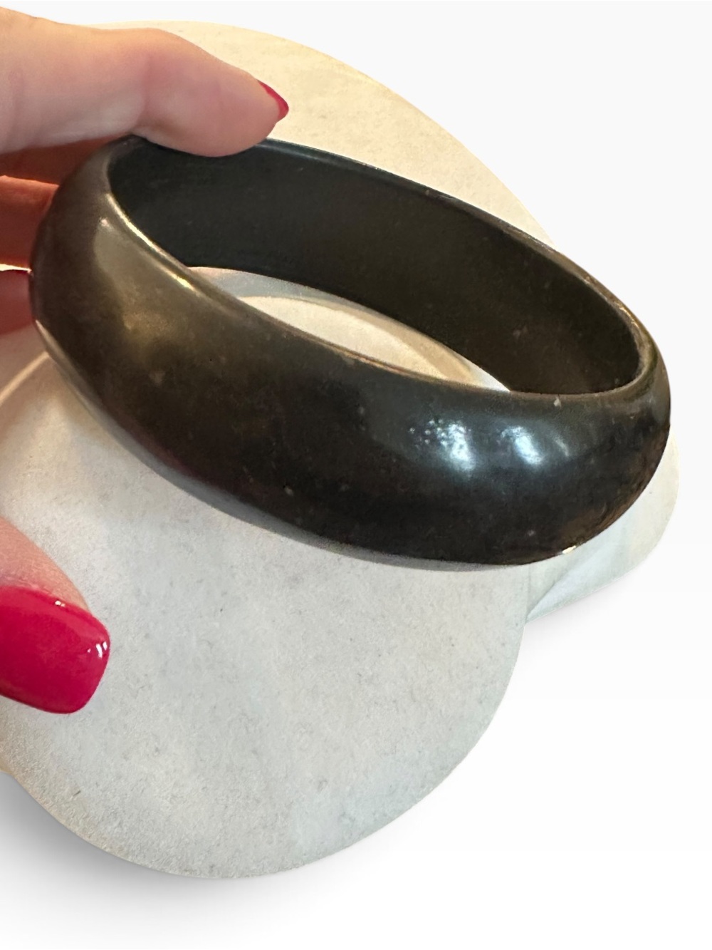 Vintage Brown Chunky Bangle Bracelet